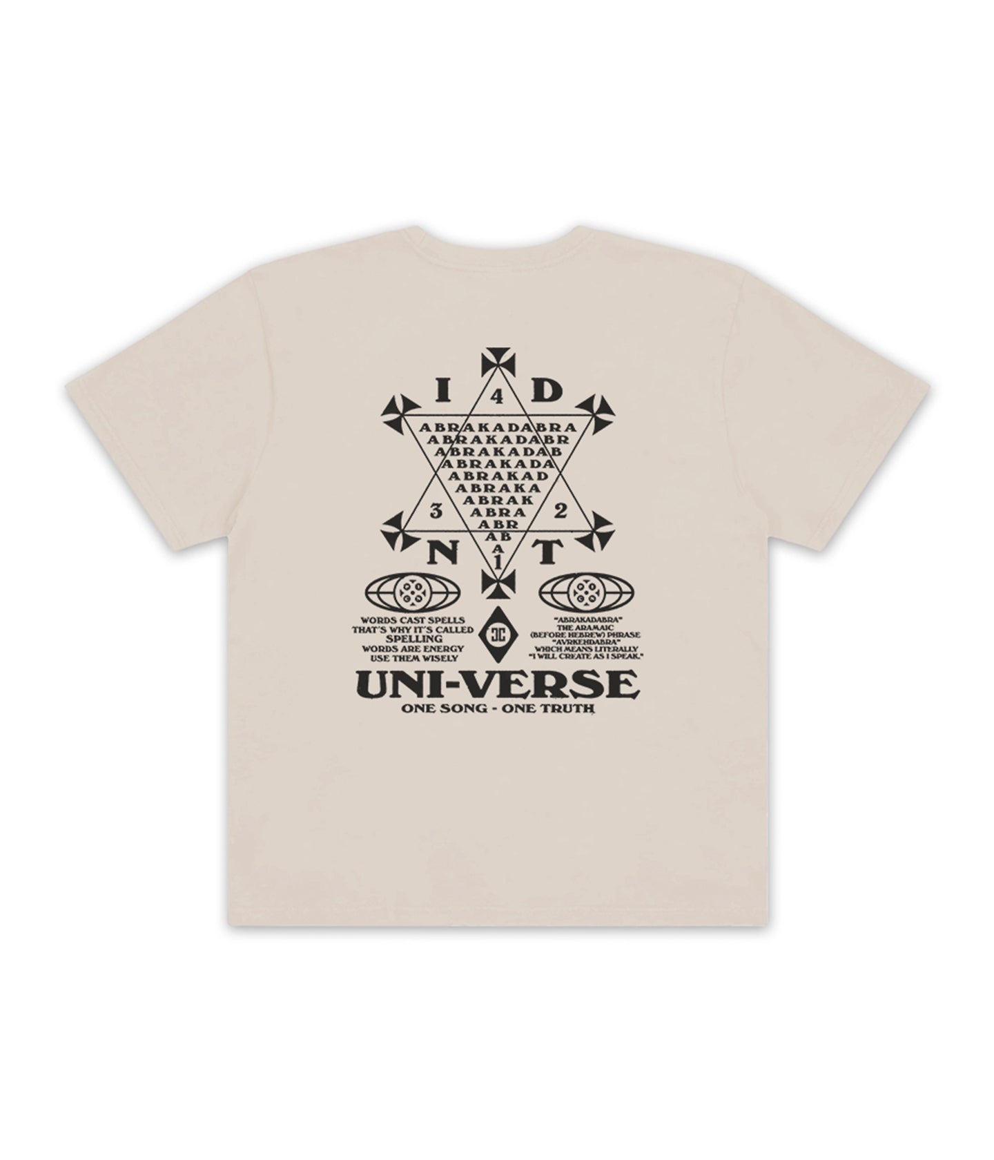 Uni-verse t-shirt / bone
