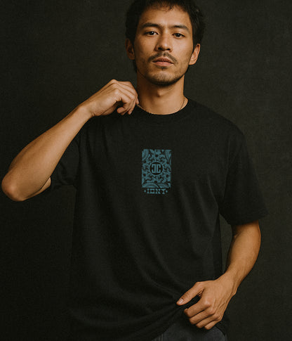 Camiseta de serpiente / negra