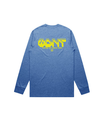 Pacman LS t-shirt / blue marle